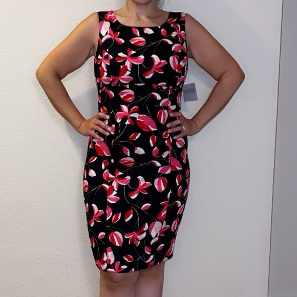 NWT Kasper dress size 4 pink blossom print - Picture 4 of 5